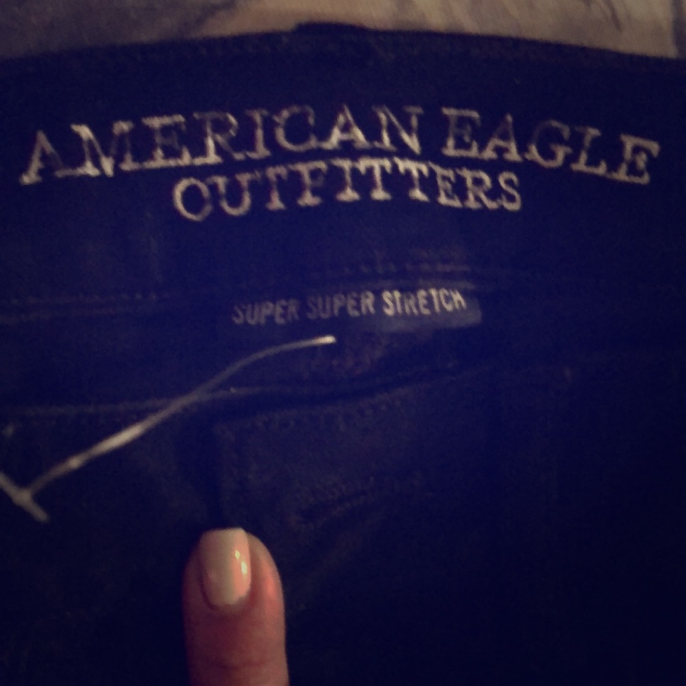 Black American Eagle ripped jeans super stretch